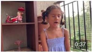 Hear beautiful Avni chant the 5 different names of Goddess Durga..God bless you child:)