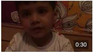 Little Armaan saying the names of Lord Raama....beauty!