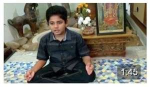Thats the very awesome Bharat chanting the Mahalakshmi Astakam.Thanks Aunty for taking the effort and sending across the video.
