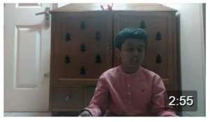 Hear my lil student - Hitesh chant the Hanuman Chalisa..Beautiful kanna.God bless you!