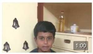 Hear him chant the Narasimha Prapatti, Hayagriva Shloka and the Saraswathi shloka...Its pure bliss Keep it up kanna..God bless you!