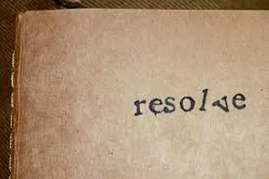 I resolve…