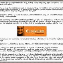 A few REVIEWS about GURUKULAM…