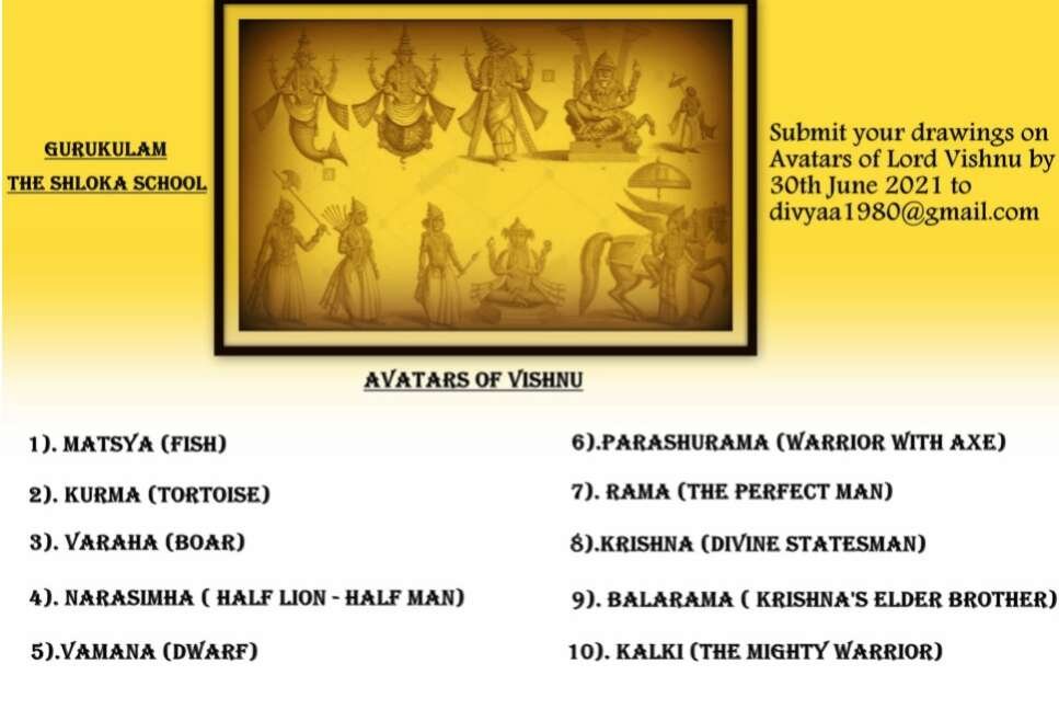 Project 2021 – Avatars of Vishnu (Art work)