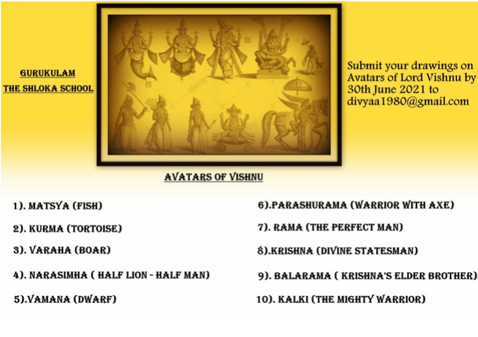 Project 2021 – Avatars of Vishnu (Art work)