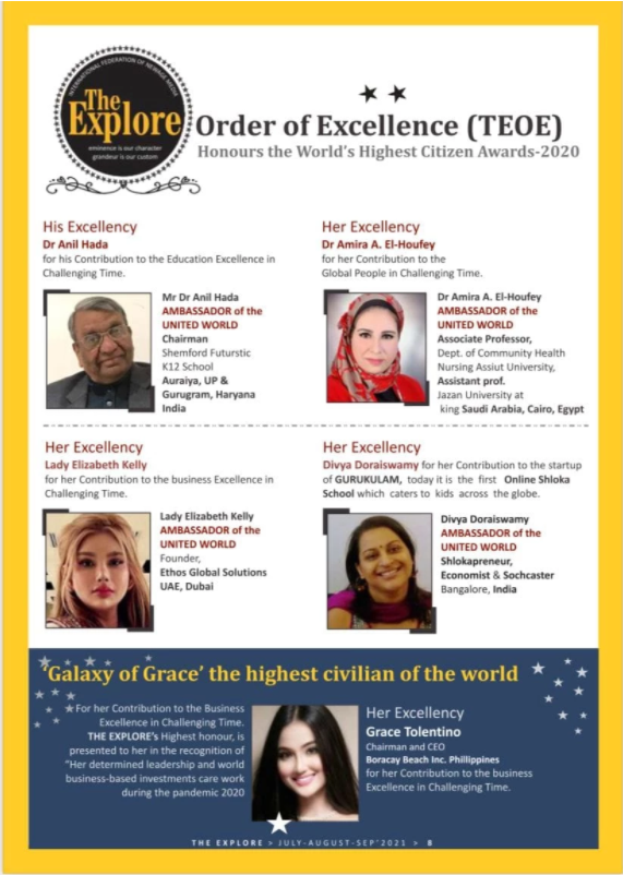 Citizen Awards 2020 by THE EXPLORE JOURNAL – International Federation of New Age Media